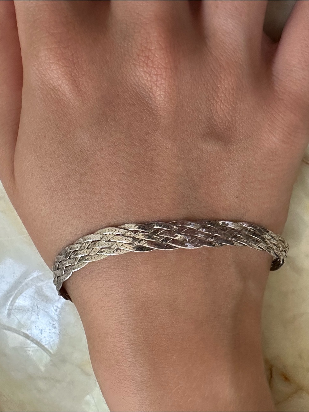 Braided Silver-Tone Cuff Bracelet - Women's Jewelry